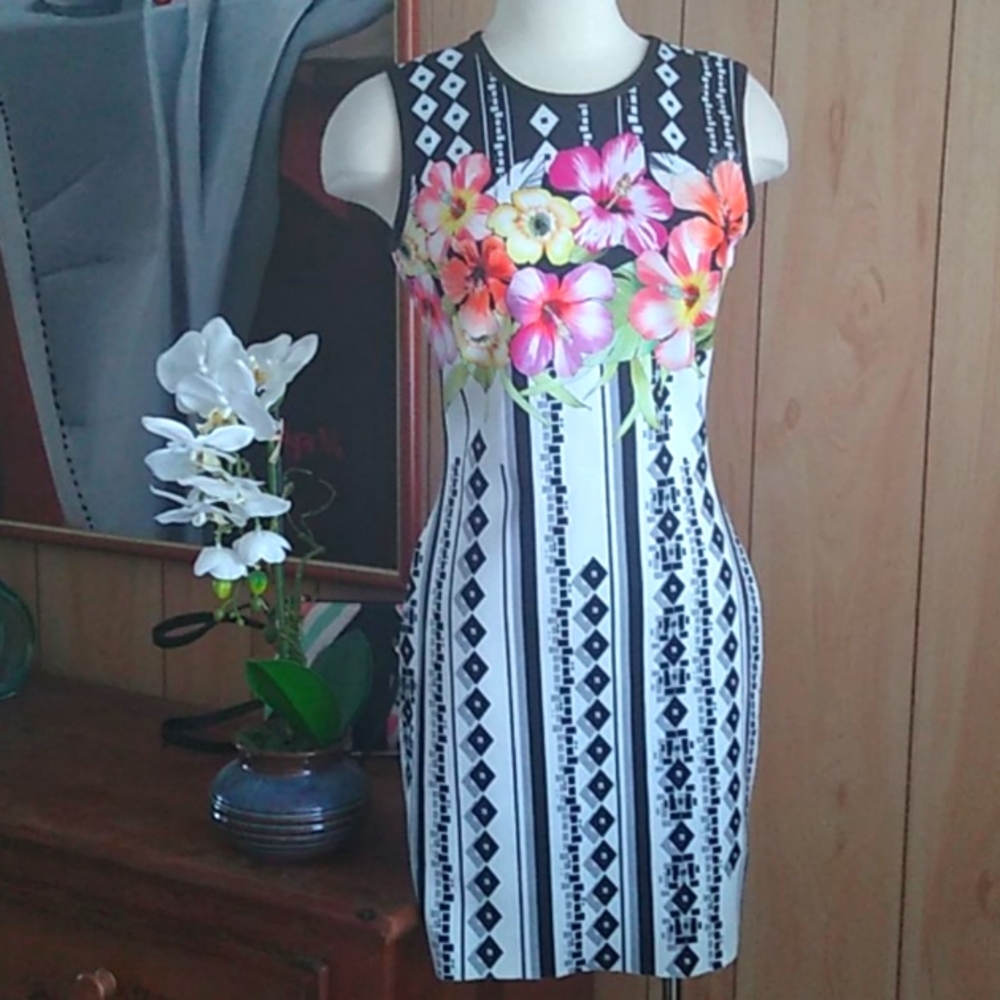 Dress sleeveless bodycon stretchable